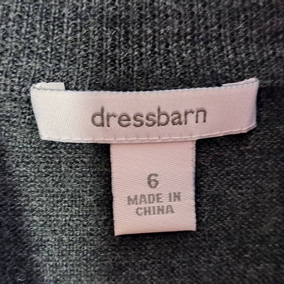 Dressbarn Y2K Women's Mock Neck Sweater Wool Blend Gray Purple Argyle size 6 - Picture 5 of 6